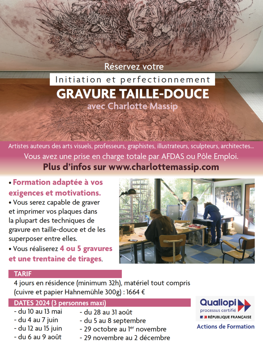 formations professionnelle en Gravure taille- douce et photogravure