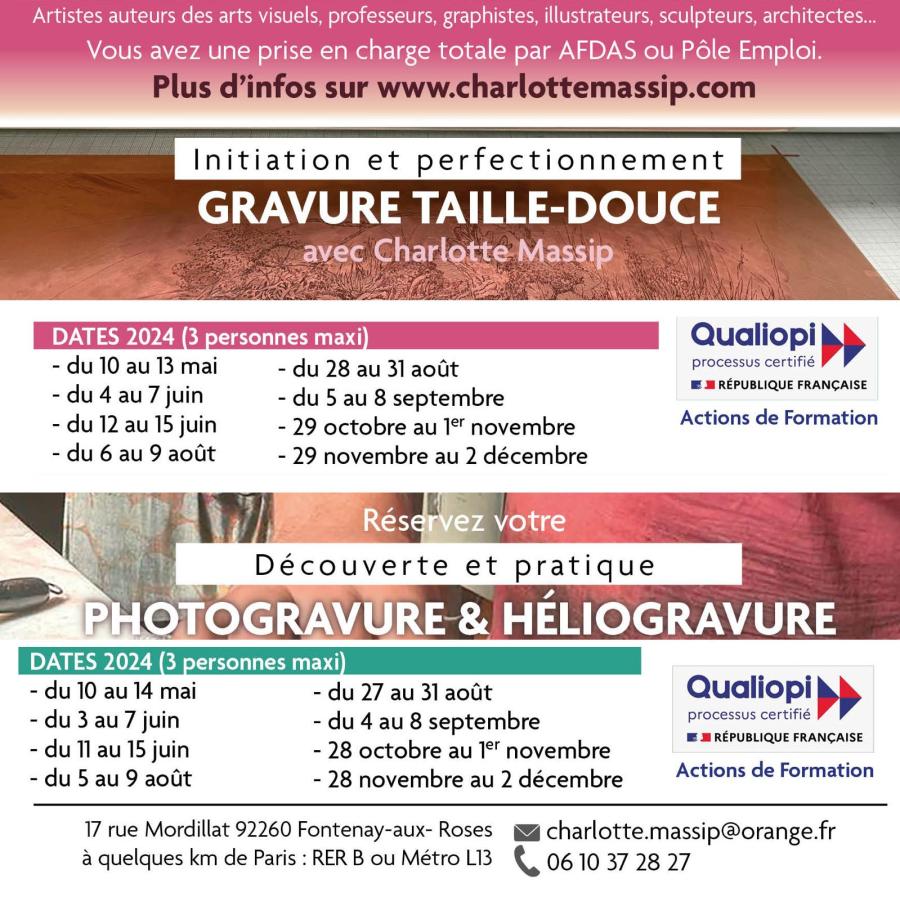 dates sessions 2024-Gravure taille-douce