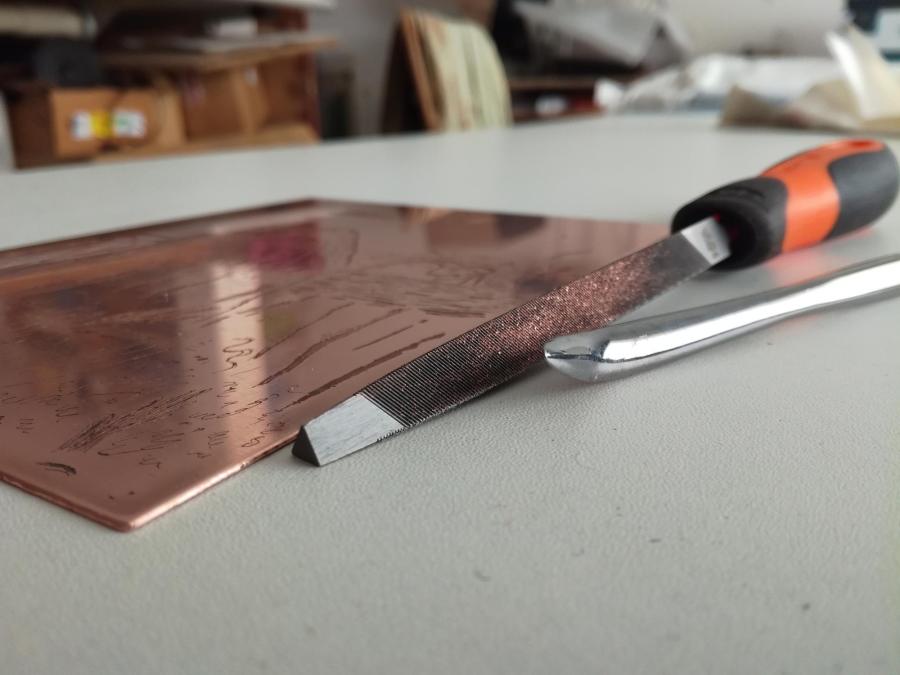 Préparation de la plaque pour impression, Labo Estampe