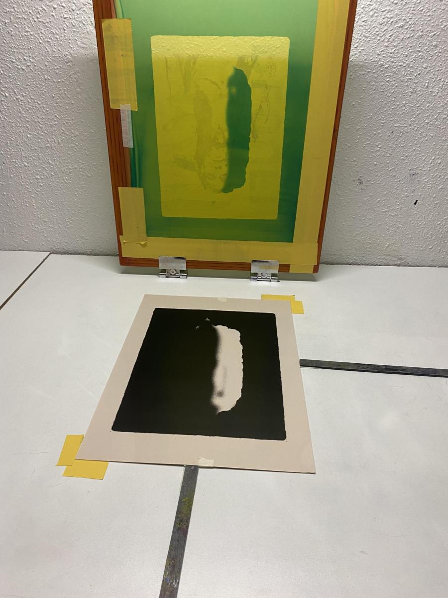 formation professionnelle sérigraphie Sandrine Robert / Bleu Batik