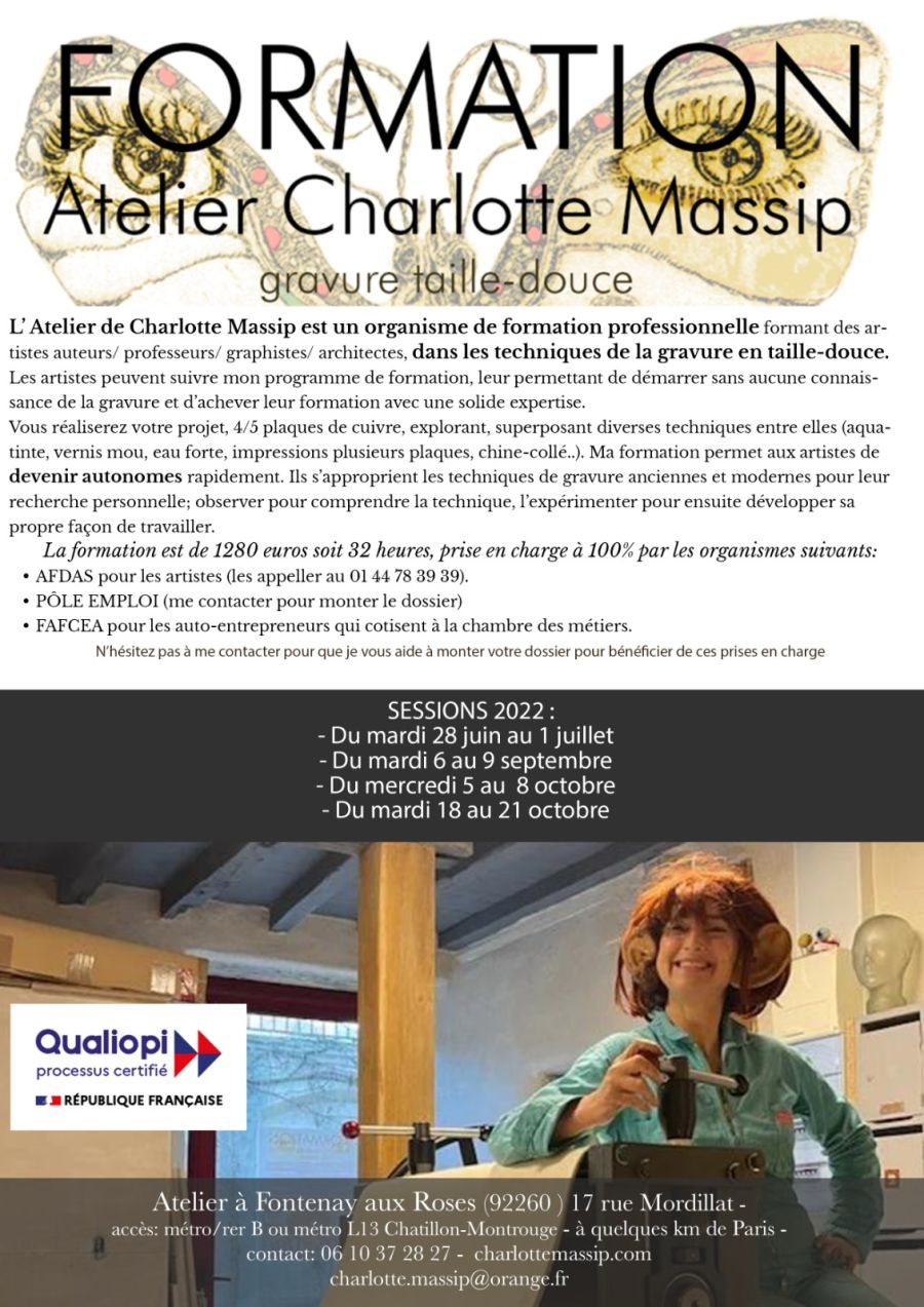 Pensez à prendre une #formationprofessionnelle en Gravure taille- douce cet été(pour ceux qui aime le dessin, le graphisme-, vous y avez le droit..me contacter au 0610372827 https://shop.charlottemassip.com/formation-professionnelle-en-gravure/