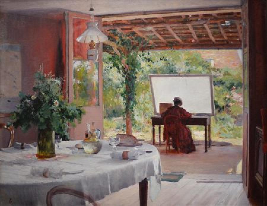 « Atelier de plein air » – William Blair Bruce Huile sur toile – 73 x 92 cm The National Museum of Fine Arts – Stockholm.